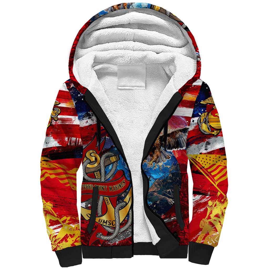Serving The Nation Despite Injustice Sherpa Hoodie - Wonder Print Shop