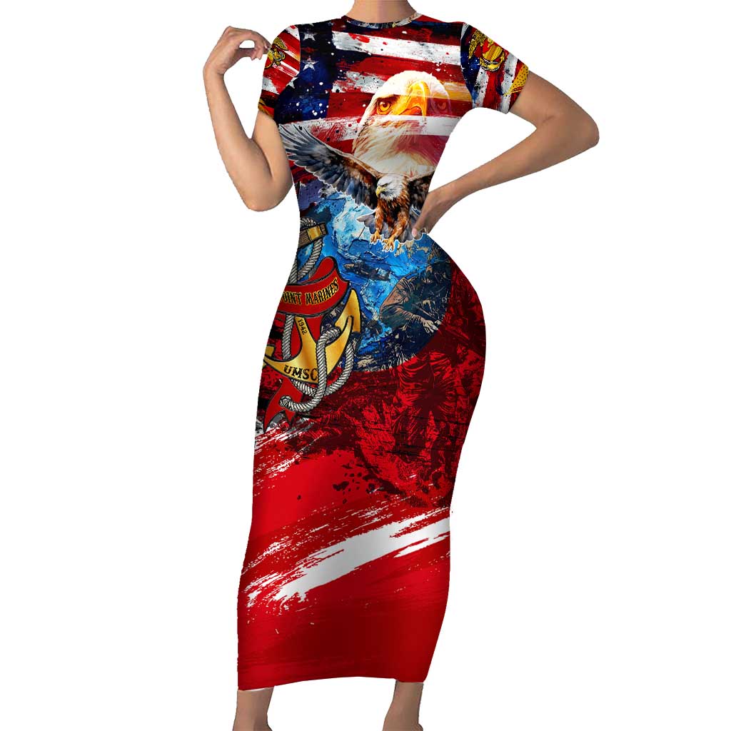 Serving The Nation Despite Injustice Short Sleeve Bodycon Dress - Wonder Print Shop
