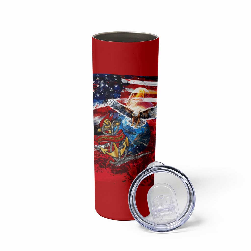 Serving The Nation Despite Injustice Skinny Tumbler - Wonder Print Shop