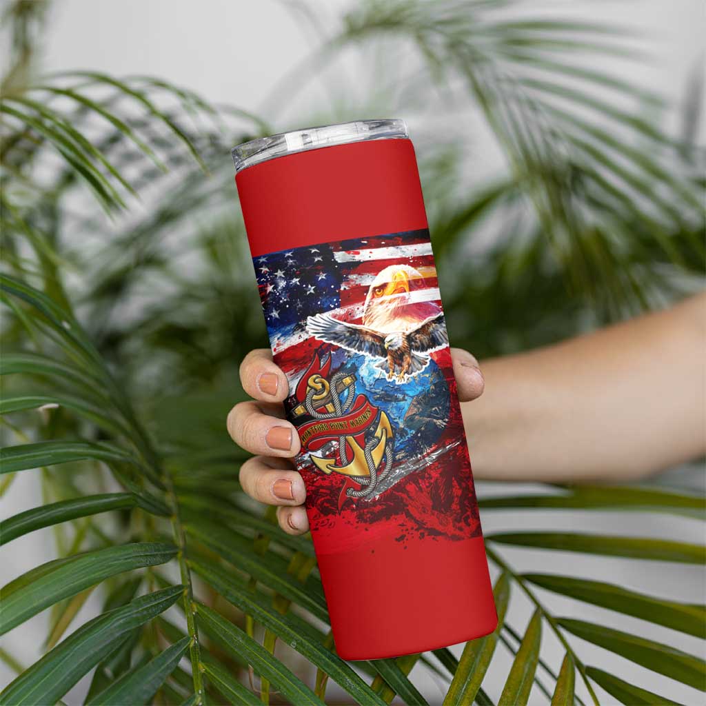 Serving The Nation Despite Injustice Skinny Tumbler - Wonder Print Shop