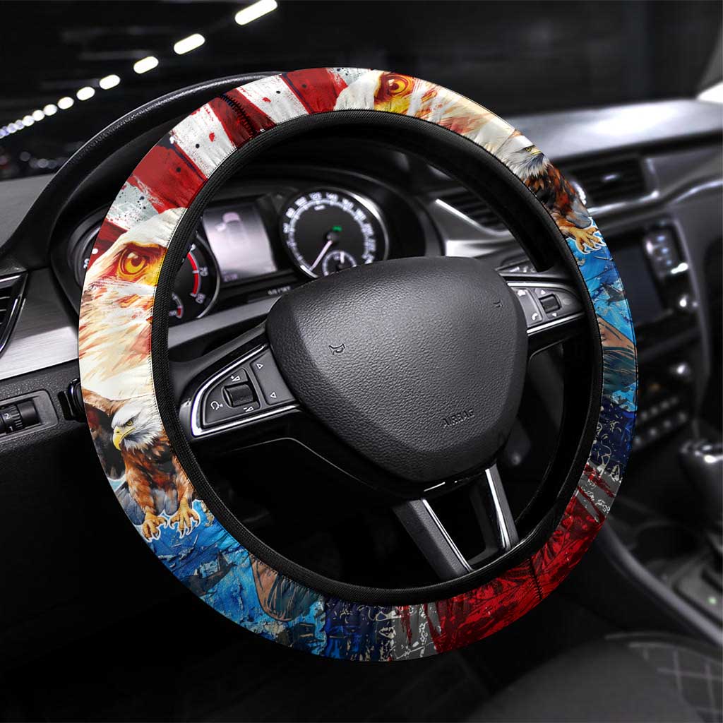 Serving The Nation Despite Injustice Steering Wheel Cover - Wonder Print Shop