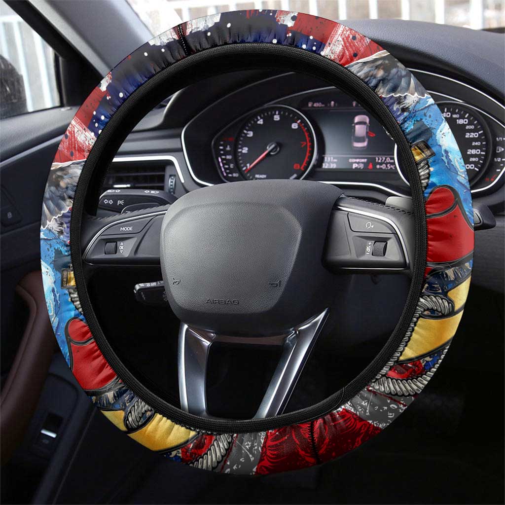 Serving The Nation Despite Injustice Steering Wheel Cover - Wonder Print Shop