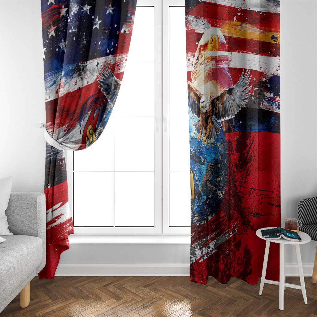 Serving The Nation Despite Injustice Window Curtain - Wonder Print Shop