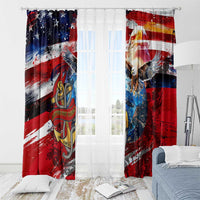 Serving The Nation Despite Injustice Window Curtain - Wonder Print Shop