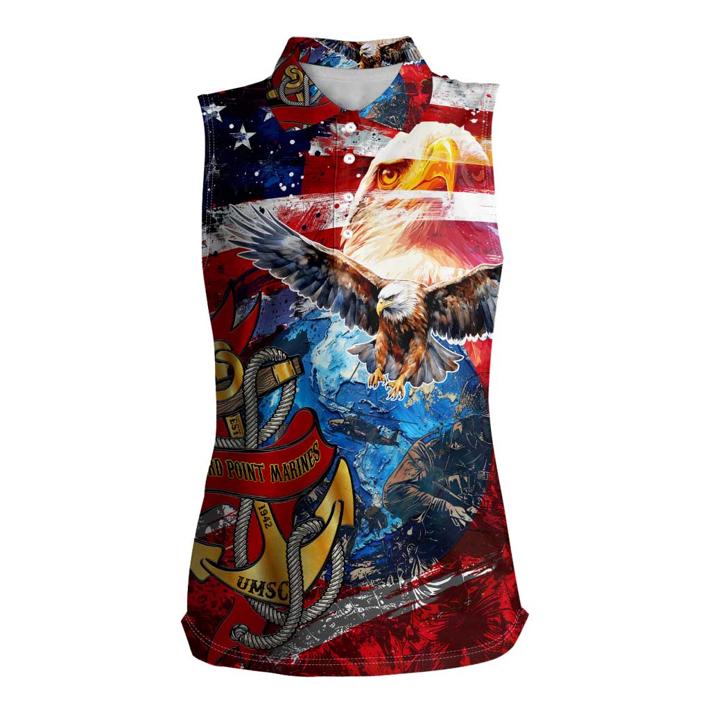 Serving The Nation Despite Injustice Women Sleeveless Polo Shirt - Wonder Print Shop