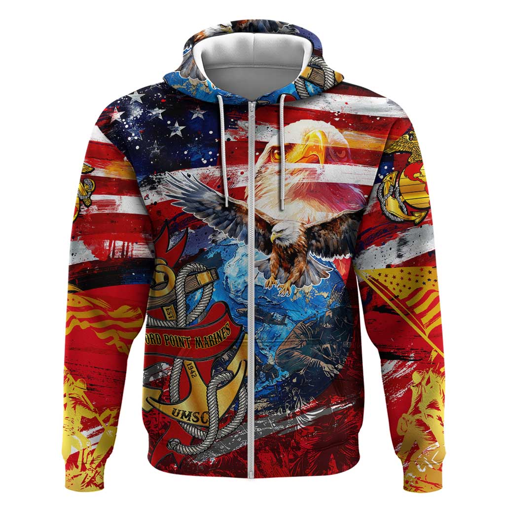 Serving The Nation Despite Injustice Zip Hoodie - Wonder Print Shop