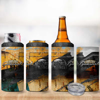 Guatemala Country Pride 4 in 1 Can Cooler Tumbler Grunge Map Art with National Landmark Flag Texture - Wonder Print Shop