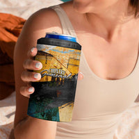 Guatemala Country Pride 4 in 1 Can Cooler Tumbler Grunge Map Art with National Landmark Flag Texture - Wonder Print Shop