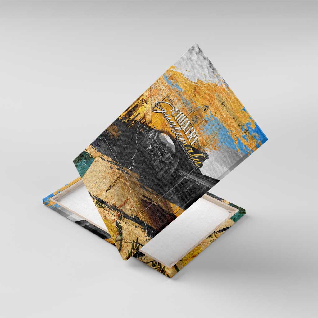 Guatemala Country Pride Canvas Wall Art Grunge Map Art with National Landmark Flag Texture - Wonder Print Shop