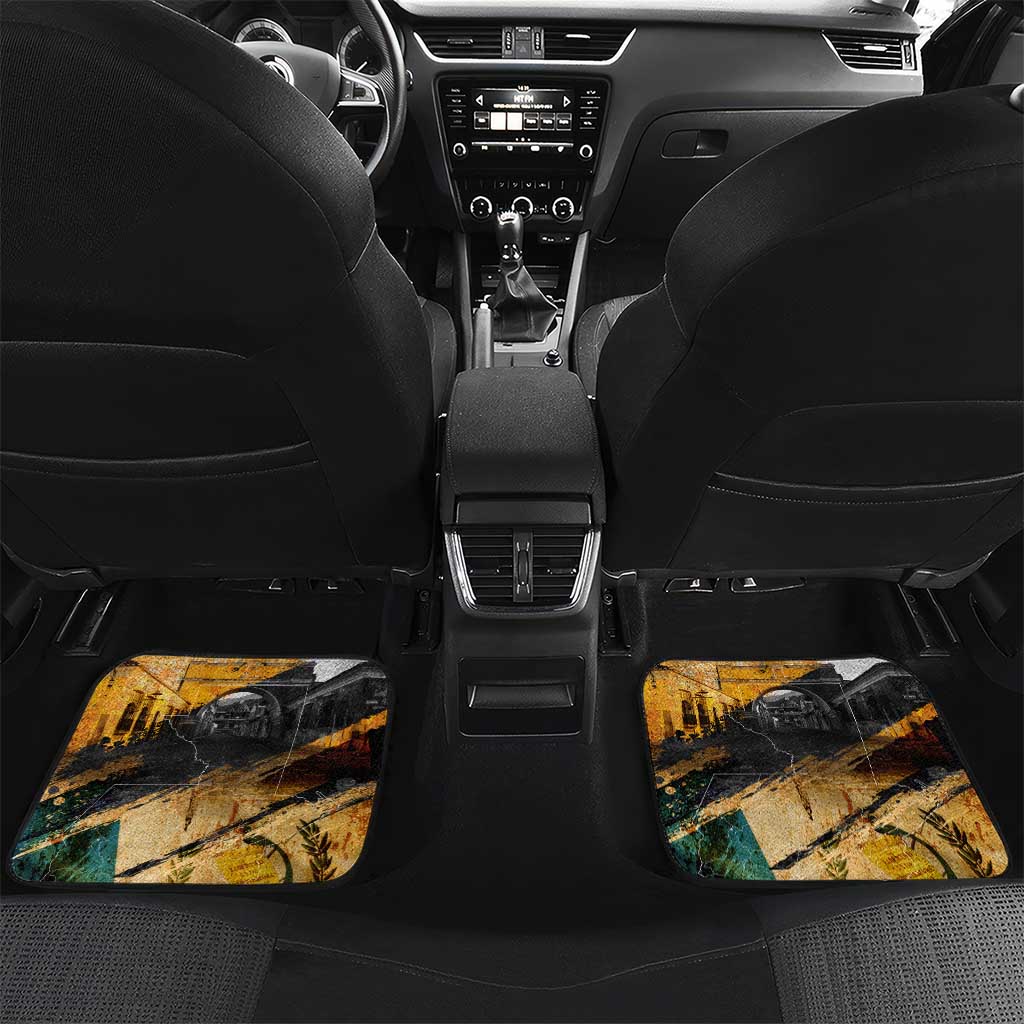 Guatemala Country Pride Car Mats Grunge Map Art with National Landmark Flag Texture - Wonder Print Shop