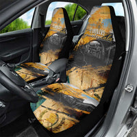 Guatemala Country Pride Car Seat Cover Grunge Map Art with National Landmark Flag Texture - Wonder Print Shop