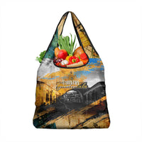 Guatemala Country Pride Grocery Bag Grunge Map Art with National Landmark Flag Texture - Wonder Print Shop