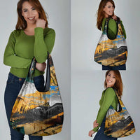 Guatemala Country Pride Grocery Bag Grunge Map Art with National Landmark Flag Texture - Wonder Print Shop