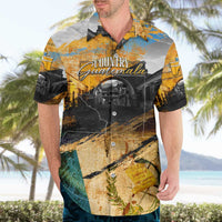 Guatemala Country Pride Hawaiian Shirt Grunge Map Art with National Landmark Flag Texture - Wonder Print Shop