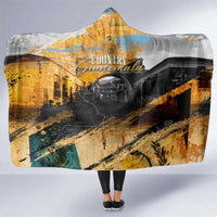 Guatemala Country Pride Hooded Blanket Grunge Map Art with National Landmark Flag Texture - Wonder Print Shop