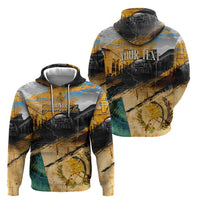 Guatemala Country Pride Hoodie Grunge Map Art with National Landmark Flag Texture - Wonder Print Shop