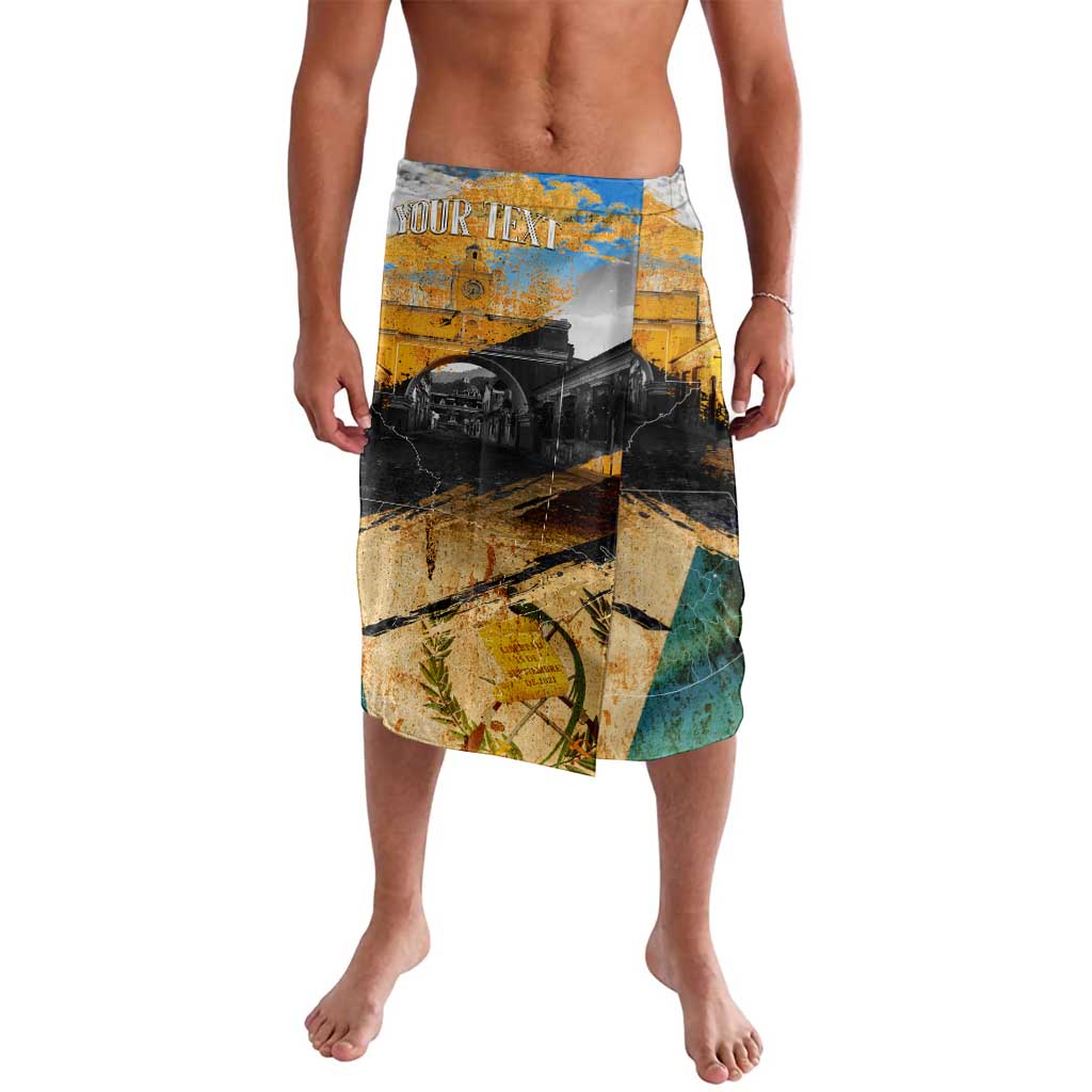 Guatemala Country Pride Lavalava Grunge Map Art with National Landmark Flag Texture - Wonder Print Shop