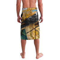 Guatemala Country Pride Lavalava Grunge Map Art with National Landmark Flag Texture - Wonder Print Shop