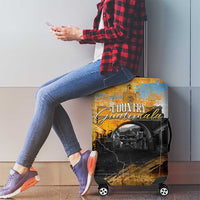 Guatemala Country Pride Luggage Cover Grunge Map Art with National Landmark Flag Texture - Wonder Print Shop