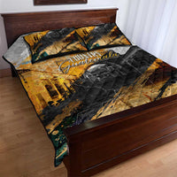 Guatemala Country Pride Quilt Bed Set Grunge Map Art with National Landmark Flag Texture - Wonder Print Shop