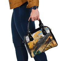 Guatemala Country Pride Shoulder Handbag Grunge Map Art with National Landmark Flag Texture - Wonder Print Shop