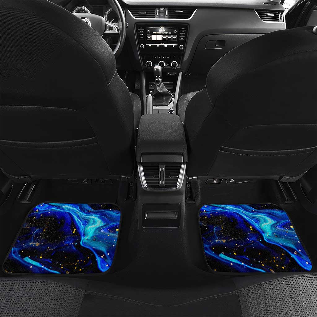 El Salvador Country Pride Car Mats Map Flag and National Emblem Art in Cosmic Blue - Wonder Print Shop