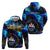 El Salvador Country Pride Hoodie Map Flag and National Emblem Art in Cosmic Blue - Wonder Print Shop