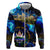 El Salvador Country Pride Hoodie Map Flag and National Emblem Art in Cosmic Blue - Wonder Print Shop