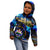 El Salvador Country Pride Kid Hoodie Map Flag and National Emblem Art in Cosmic Blue - Wonder Print Shop