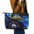 El Salvador Country Pride Leather Tote Bag Map Flag and National Emblem Art in Cosmic Blue - Wonder Print Shop