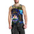 El Salvador Country Pride Men Tank Top Map Flag and National Emblem Art in Cosmic Blue - Wonder Print Shop