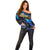 El Salvador Country Pride Off Shoulder Sweater Map Flag and National Emblem Art in Cosmic Blue - Wonder Print Shop