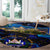 El Salvador Country Pride Round Carpet Map Flag and National Emblem Art in Cosmic Blue - Wonder Print Shop