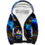 El Salvador Country Pride Sherpa Hoodie Map Flag and National Emblem Art in Cosmic Blue - Wonder Print Shop