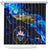 El Salvador Country Pride Shower Curtain Map Flag and National Emblem Art in Cosmic Blue - Wonder Print Shop