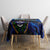 El Salvador Country Pride Tablecloth Map Flag and National Emblem Art in Cosmic Blue - Wonder Print Shop