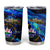 El Salvador Country Pride Tumbler Cup Map Flag and National Emblem Art in Cosmic Blue - Wonder Print Shop