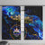 El Salvador Country Pride Window Curtain Map Flag and National Emblem Art in Cosmic Blue - Wonder Print Shop