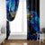 El Salvador Country Pride Window Curtain Map Flag and National Emblem Art in Cosmic Blue - Wonder Print Shop