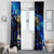 El Salvador Country Pride Window Curtain Map Flag and National Emblem Art in Cosmic Blue - Wonder Print Shop