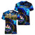 El Salvador Country Pride Women V-Neck T-Shirt Map Flag and National Emblem Art in Cosmic Blue - Wonder Print Shop