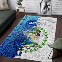 The Deep Heart Of Belize Area Rug Belize Abstract Heritage Ocean Blue Splash Art - Wonder Print Shop