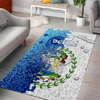 The Deep Heart Of Belize Area Rug Belize Abstract Heritage Ocean Blue Splash Art - Wonder Print Shop