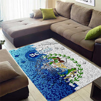 The Deep Heart Of Belize Area Rug Belize Abstract Heritage Ocean Blue Splash Art - Wonder Print Shop