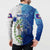 The Deep Heart Of Belize Button Sweatshirt Belize Abstract Heritage Ocean Blue Splash Art - Wonder Print Shop