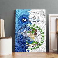The Deep Heart Of Belize Canvas Wall Art Belize Abstract Heritage Ocean Blue Splash Art - Wonder Print Shop