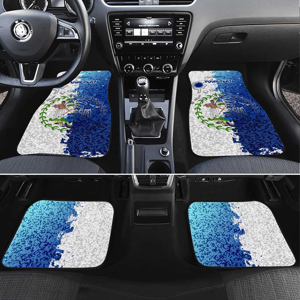 The Deep Heart Of Belize Car Mats Belize Abstract Heritage Ocean Blue Splash Art - Wonder Print Shop
