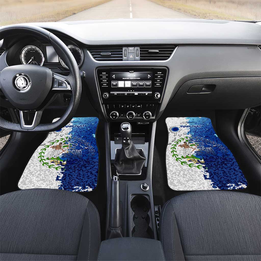 The Deep Heart Of Belize Car Mats Belize Abstract Heritage Ocean Blue Splash Art - Wonder Print Shop