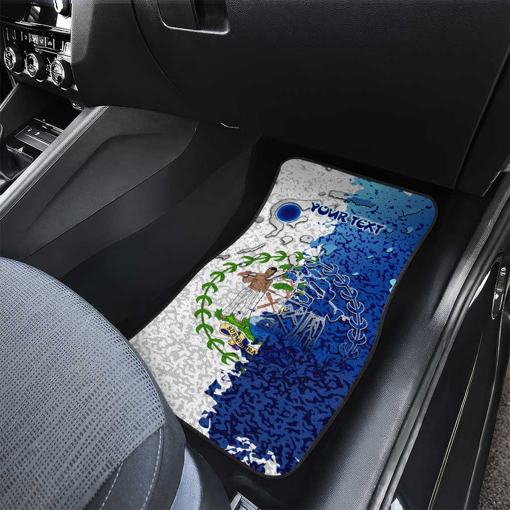 The Deep Heart Of Belize Car Mats Belize Abstract Heritage Ocean Blue Splash Art - Wonder Print Shop