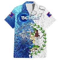 The Deep Heart Of Belize Family Matching Short Sleeve Bodycon Dress and Hawaiian Shirt Belize Abstract Heritage Ocean Blue Splash Art - Wonder Print Shop